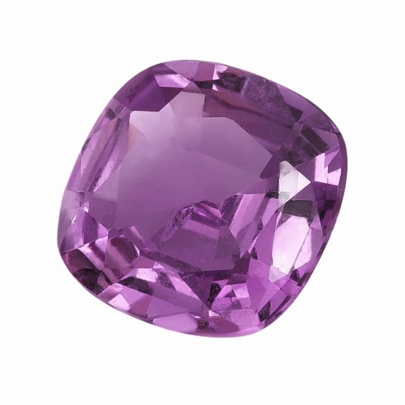 Natural pink-purple sapphire gemstone