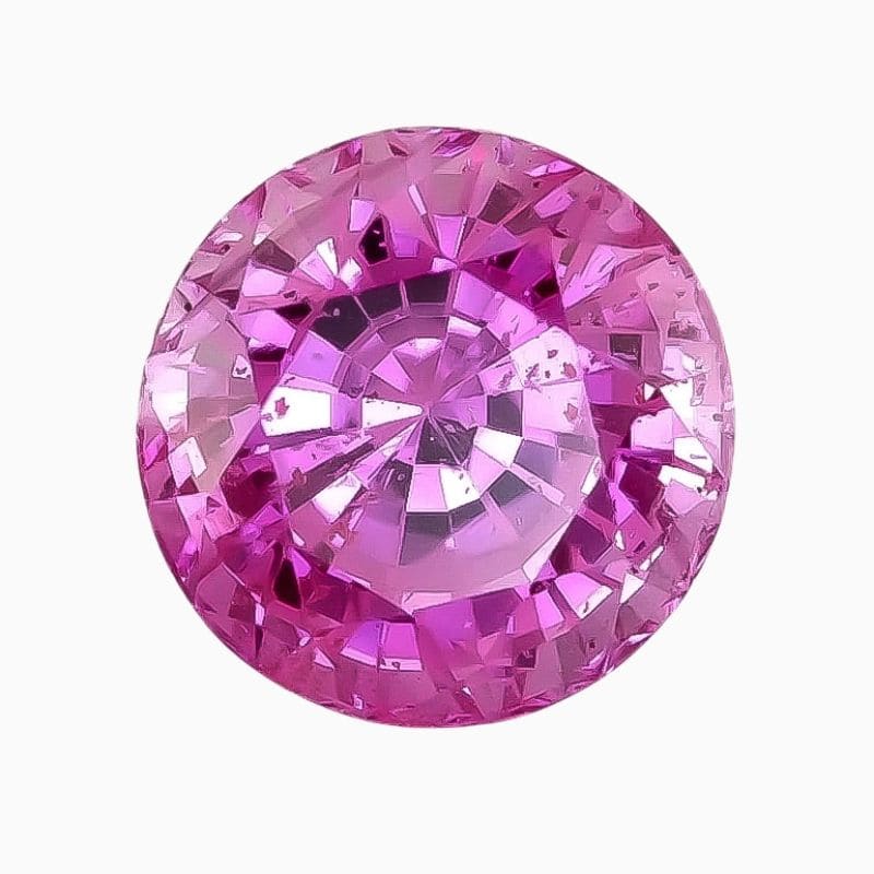 Natural pink sapphire gemstone