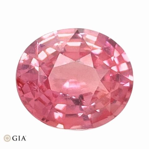 Natural pink sapphire gemstone