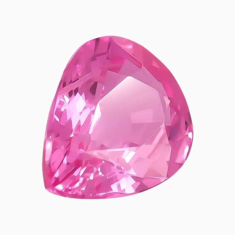 Natural pink sapphire gemstone