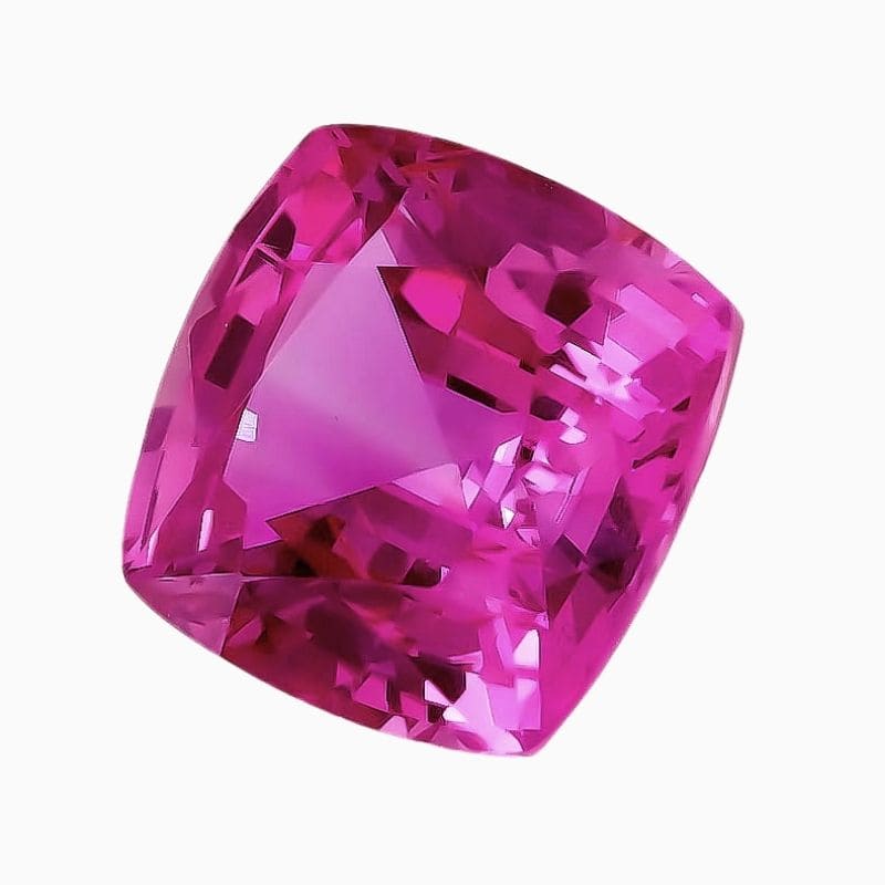 Natural pink sapphire gemstone