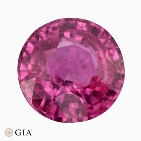 Natural pink sapphire gemstone