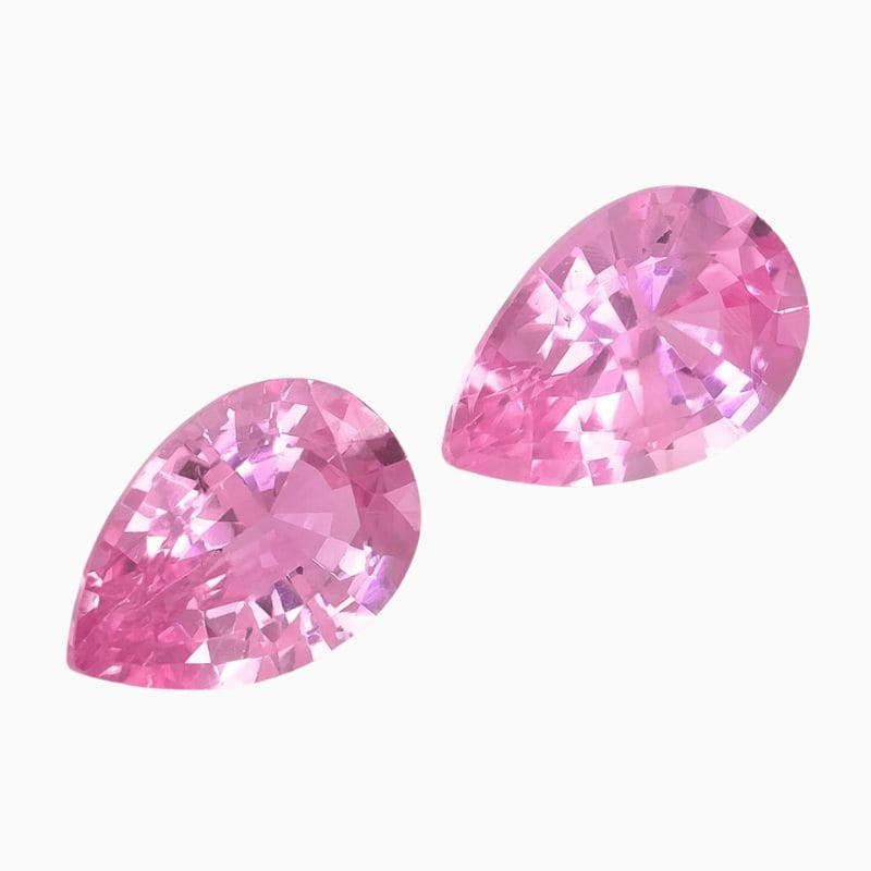 Natural pink sapphire matching pair gemstone