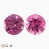 Natural unheated pink sapphire matching pair