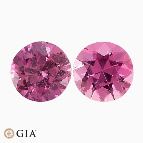 Natural unheated pink sapphire matching pair