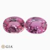Natural pink sapphire matching pair