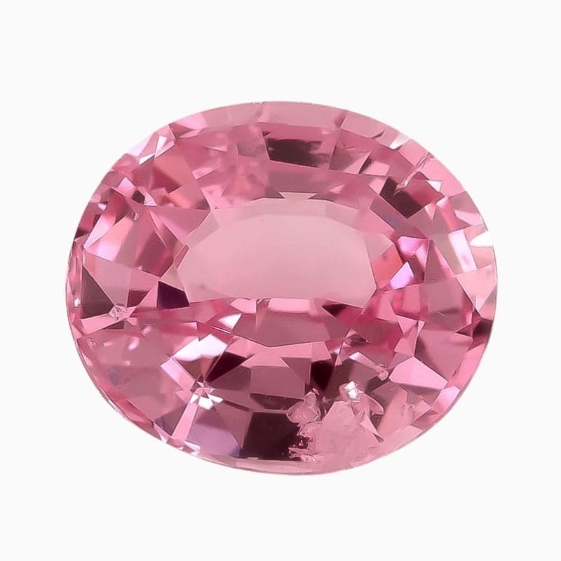 Natural pink spinel gemstone
