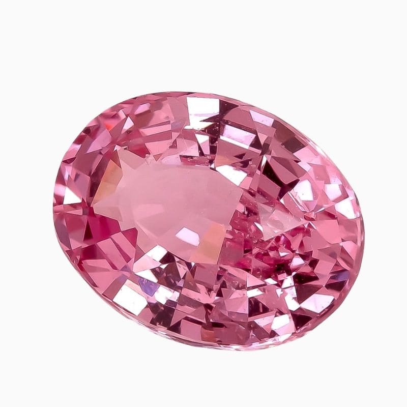 Detail Product Information Shape: Oval Carat Weight: 3.86 Clarity: very eye clean Color: Pink Cut: Brilliant/step Dimensions: 11 x 8.3 x 5.4 mm