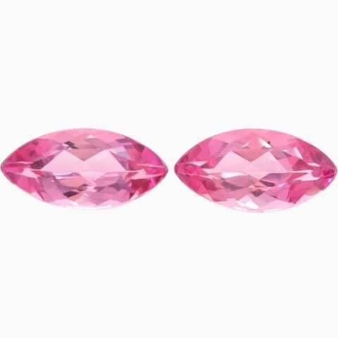 Natural pink tourmaline matching pair