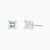 Princess Cut IGI Diamond Stud Earrings in 14K gold