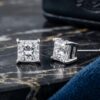 Princess Cut Lab Grown Diamond Stud Earrings