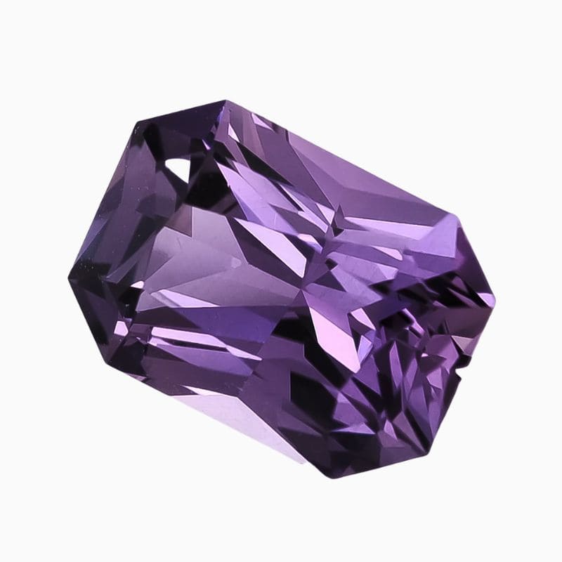 Natural purple sapphire gemstone