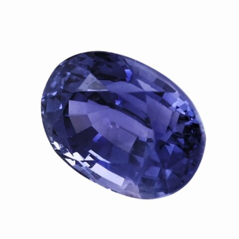 Natural purple sapphire gemstone