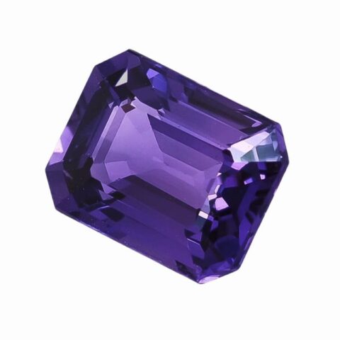 Natural purple sapphire gemstone