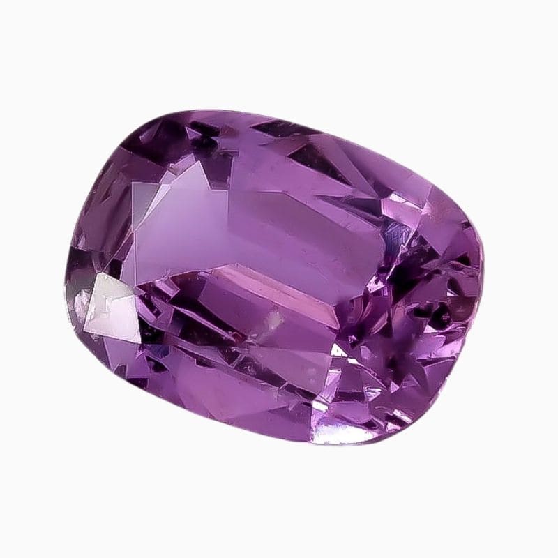 Natural purple sapphire gemstone