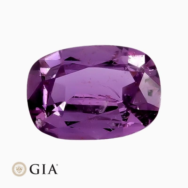 Natural purple sapphire gemstone