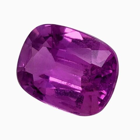 Natural purple sapphire gemstone