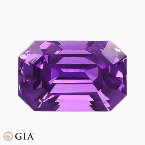 Natural unheated purple sapphire gemstone