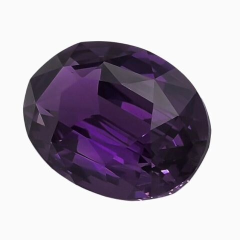 Natural purple sapphire gemstone