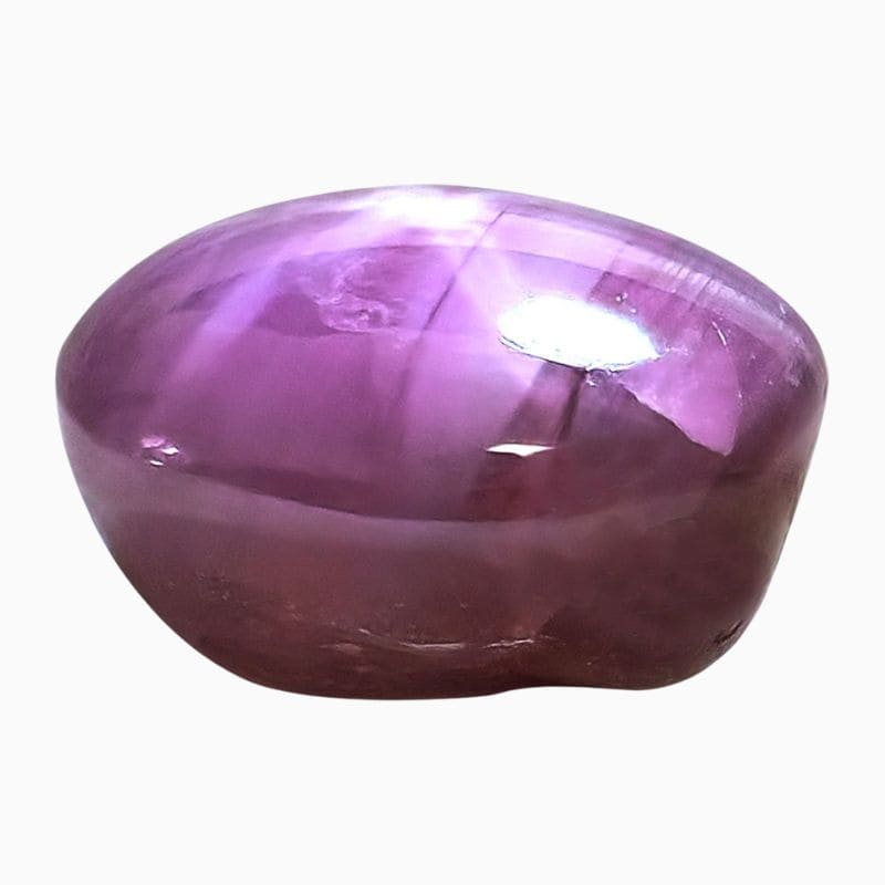 Natural purple star sapphire gemstone