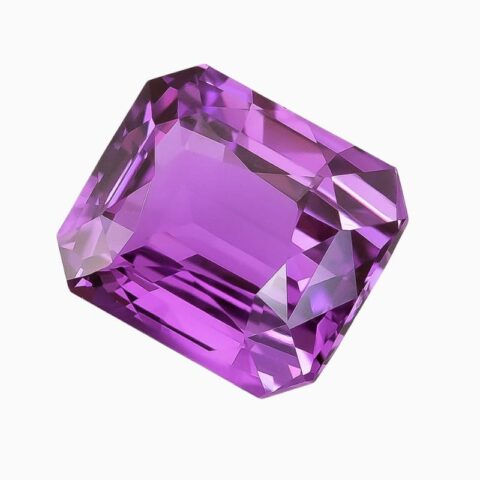 Natural purple sapphire gemstone
