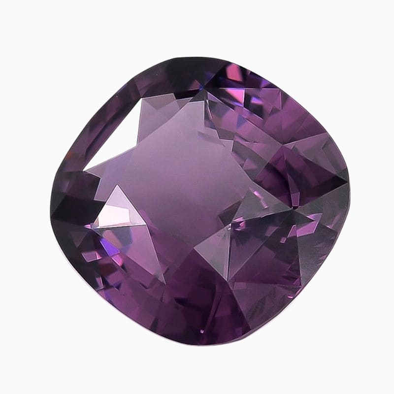 Natural reddish purple spinel gemstone