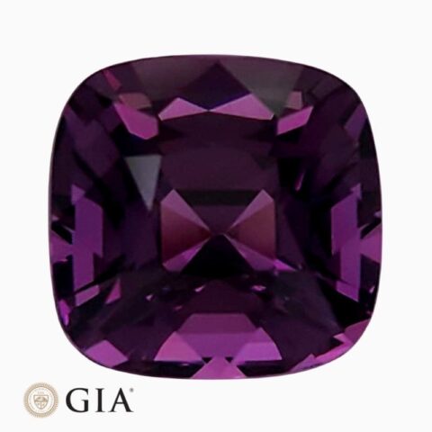 Natural purple spinel gemstone