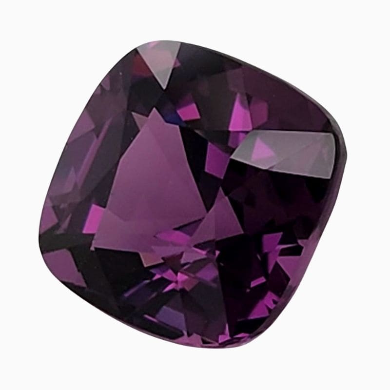 Natural purple spinel gemstone