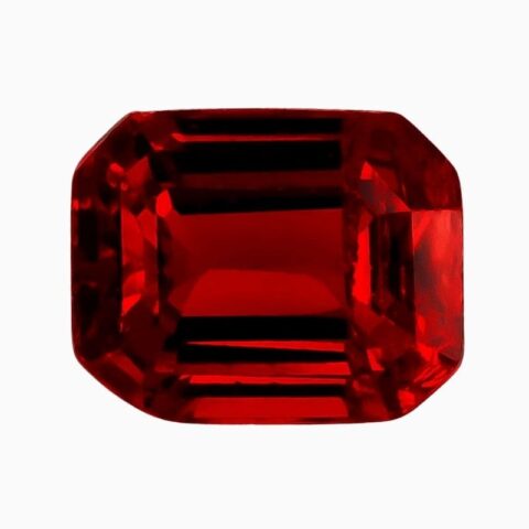 Natural red spinel gemstone