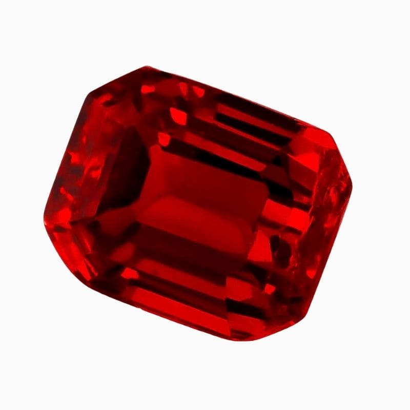 Natural red spinel gemstone