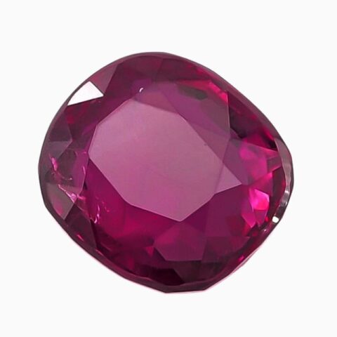 Natural purplish heated ruby