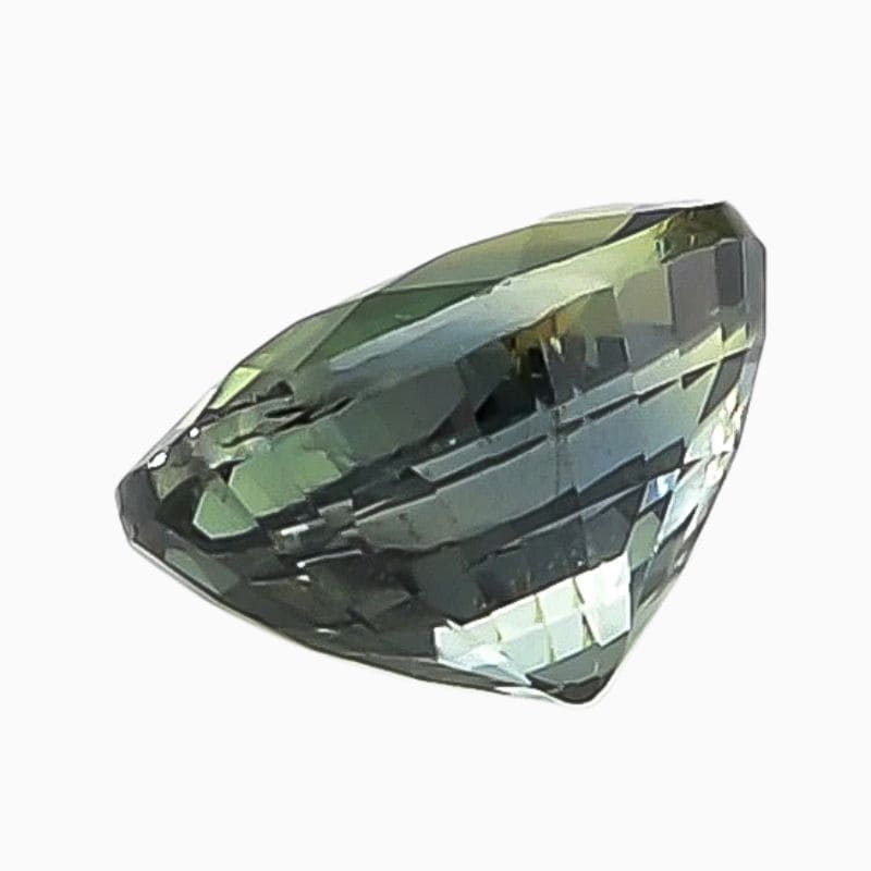 teal blue-green sapphire gemstone