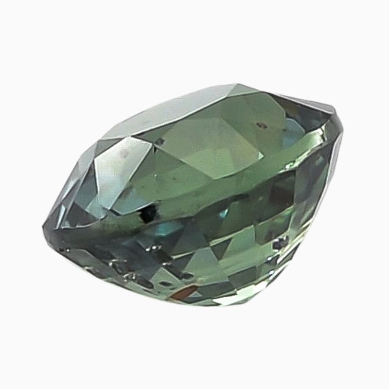 teal blue-green sapphire gemstone