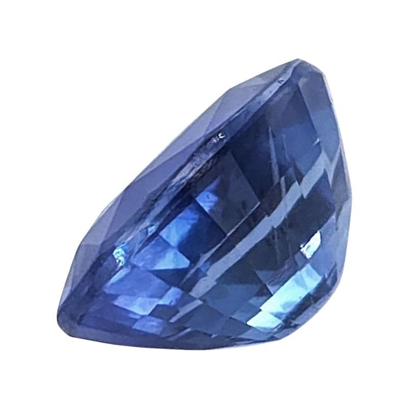 heated sri lanka blue sapphire gemstone