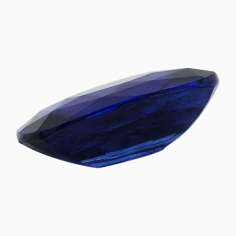 heated blue sapphire gemstone