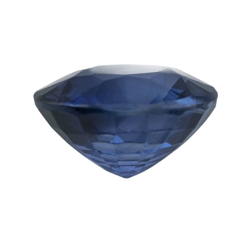 heated blue sapphire gemstone