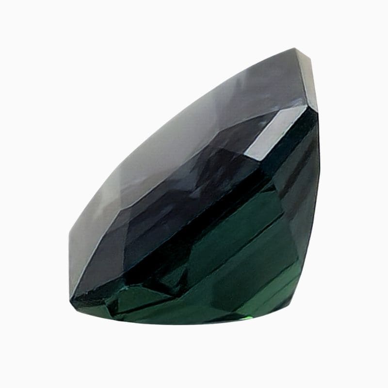 teal green-blue sapphire gemstone