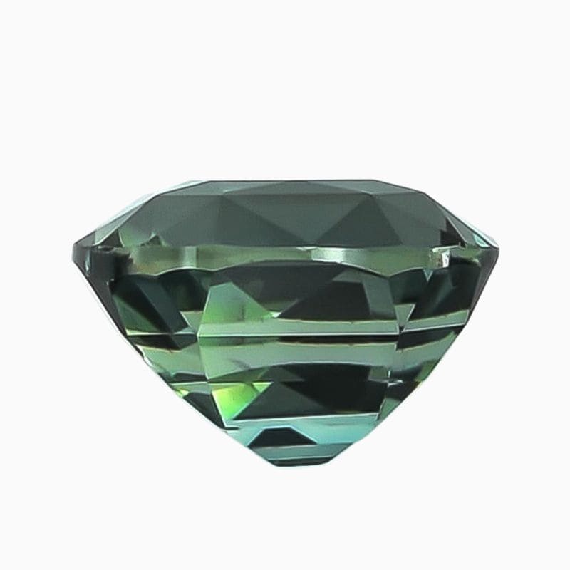 teal green-blue sapphire gemstone