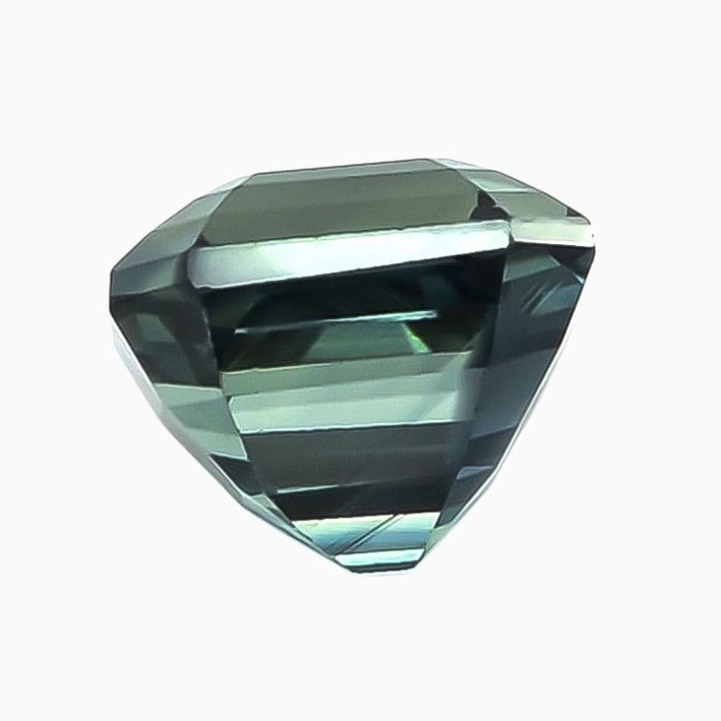 teal green-blue sapphire gemstone