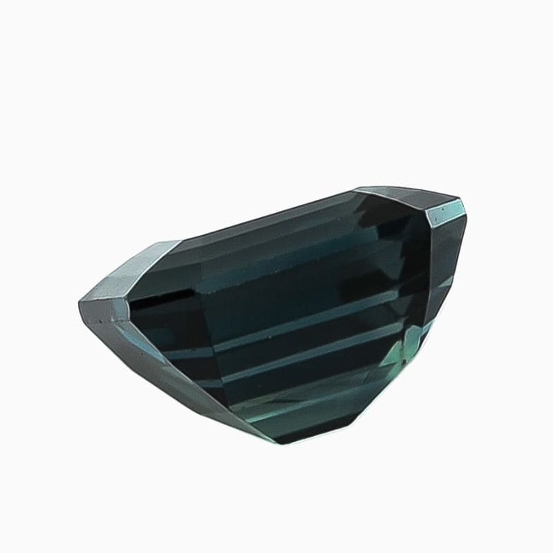 teal green-blue sapphire gemstone