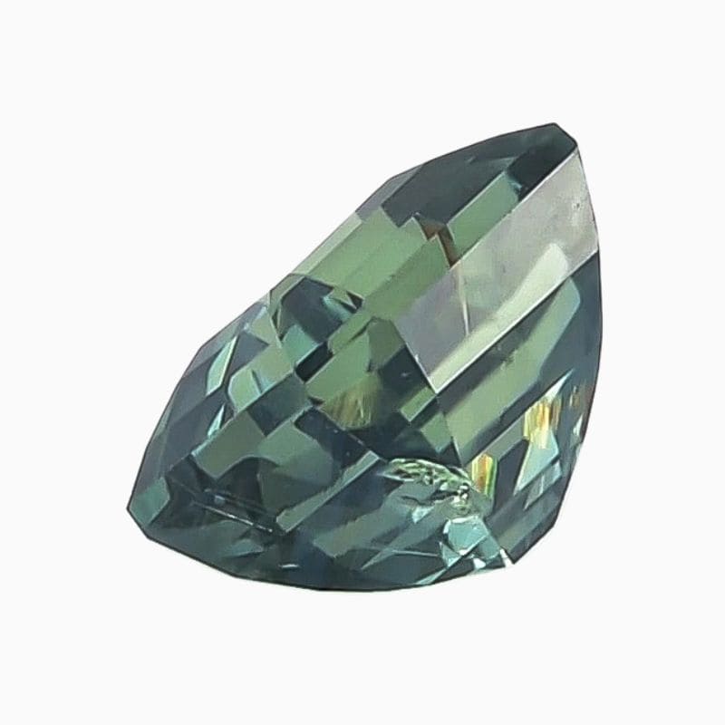 teal blue-green sapphire gemstone