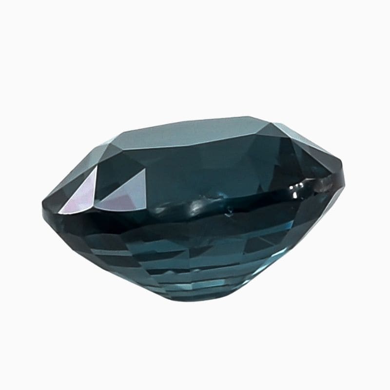 teal green-blue sapphire gemstone