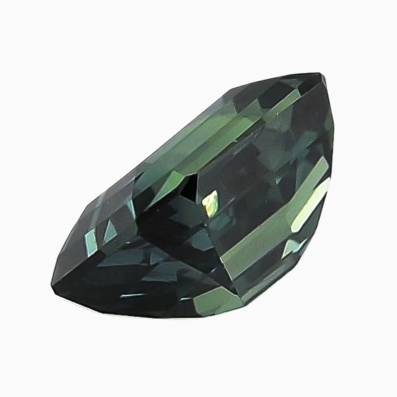 teal green-blue sapphire gemstone