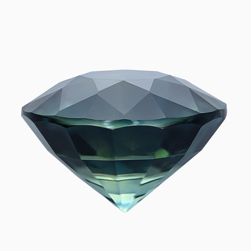 unheated green-blue sapphire gemstone