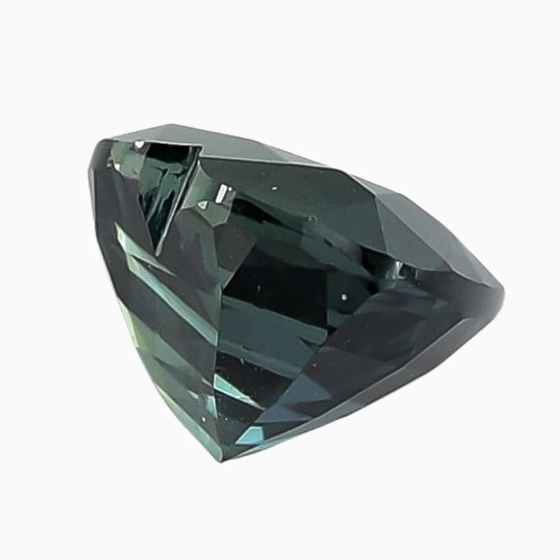 teal green-blue sapphire gemstone