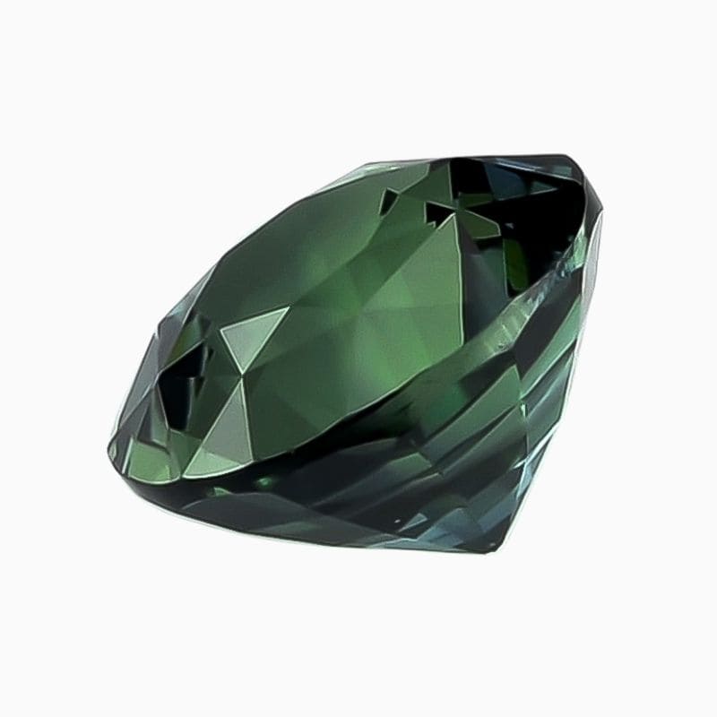 teal green-blue sapphire gemstone