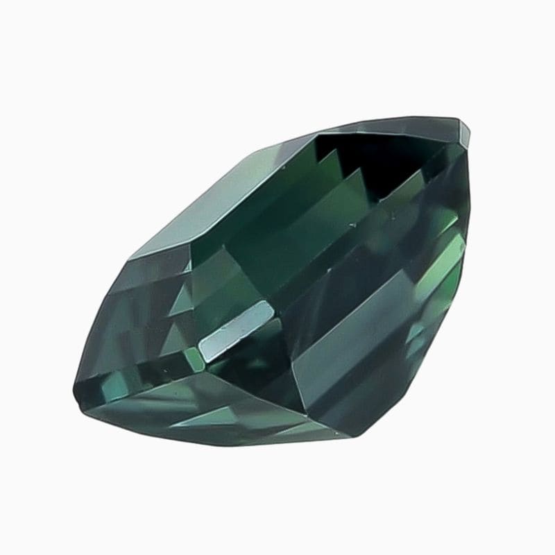 teal blue-green sapphire gemstone
