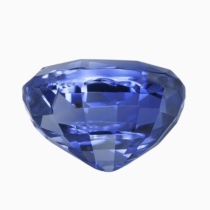 heated blue sapphire gemstone
