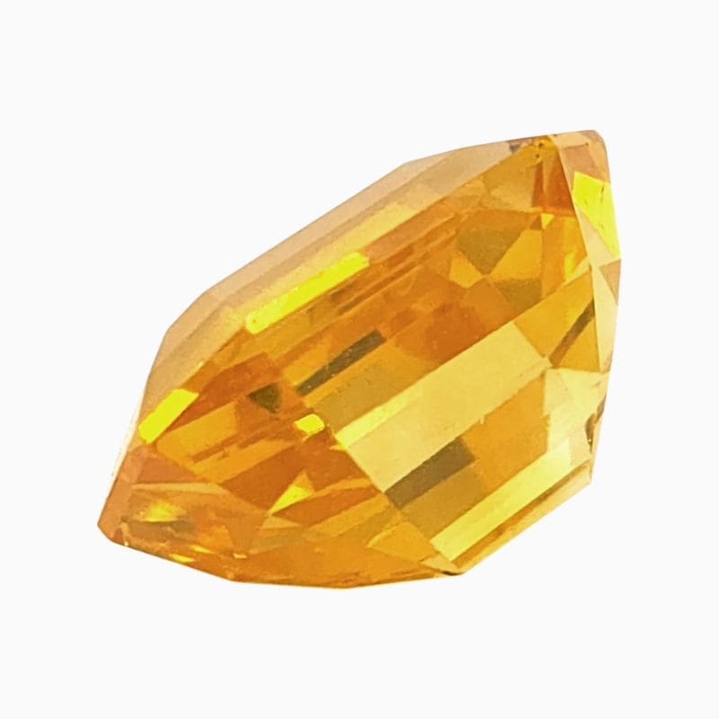 Natural orangy yellow sapphire gemstone