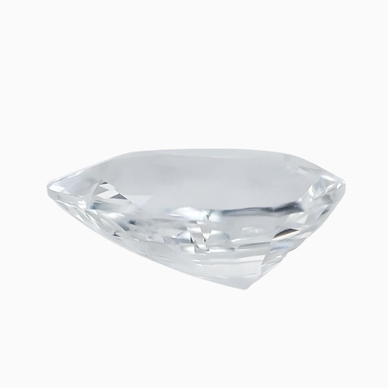 Natural white sapphire gemstone